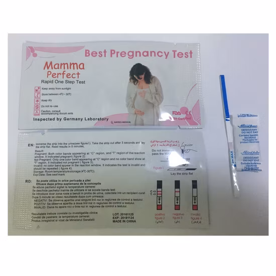 Utilisation à domicile Une seule bandelette de test de grossesse urinaire précoce facile à utiliser